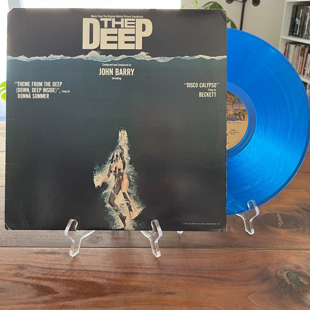 The Deep Soundtrack LP 1977 Blue Vinyl + Poster Casablanca NBLP-7060 Promo